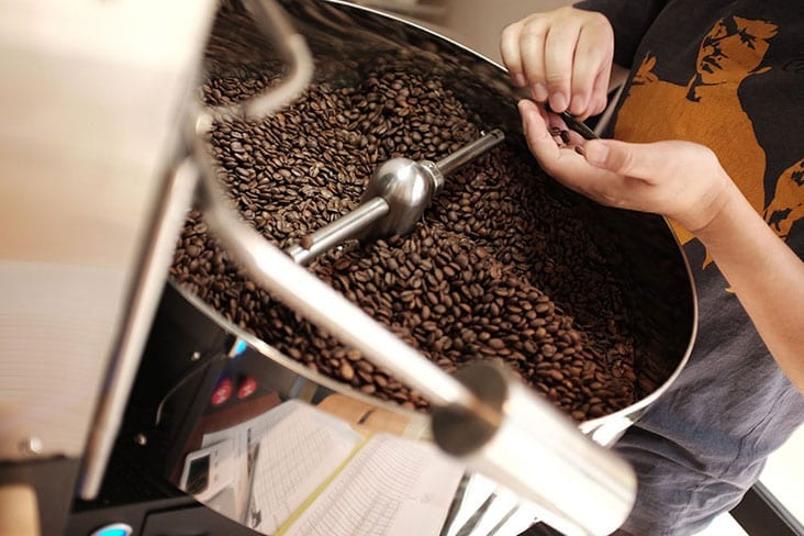 Medium dark roast coffee beans