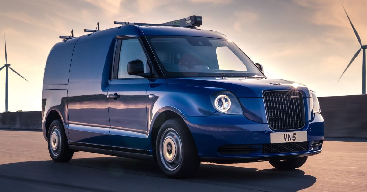 LEVC VN5 debuts - EV black cab becomes a delivery van; up to 484 km of range; 5,500 litres of cargo space