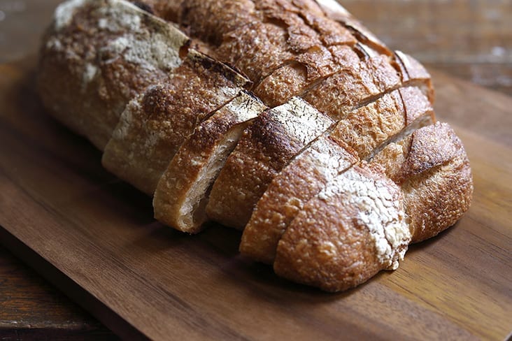 Begin with really good sourdough bread, such as this loaf from Dou Dou Bake.