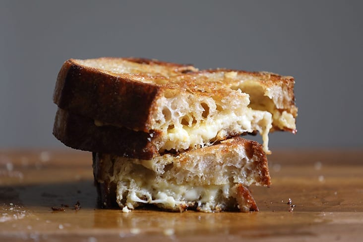 My take on a perfect grilled cheese sandwich, inspired by 'Tasty' producer Alvin Zhou’s top three hacks.