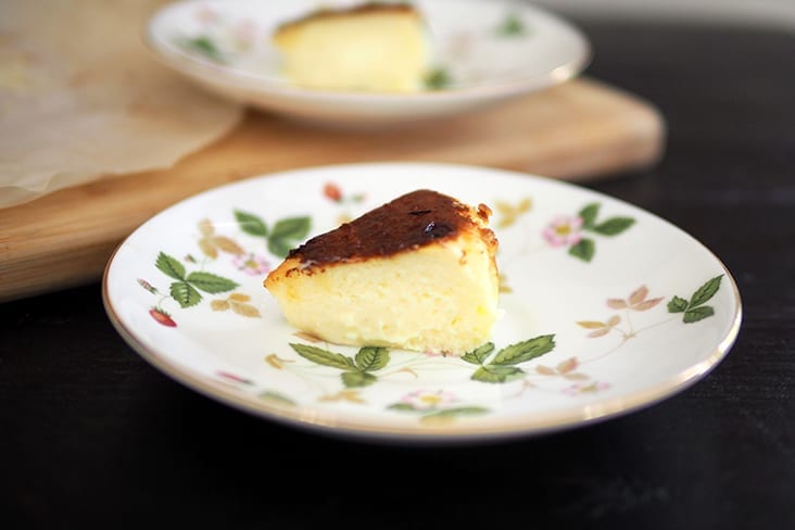 The cheesecake is creamy decadence with a soft centre