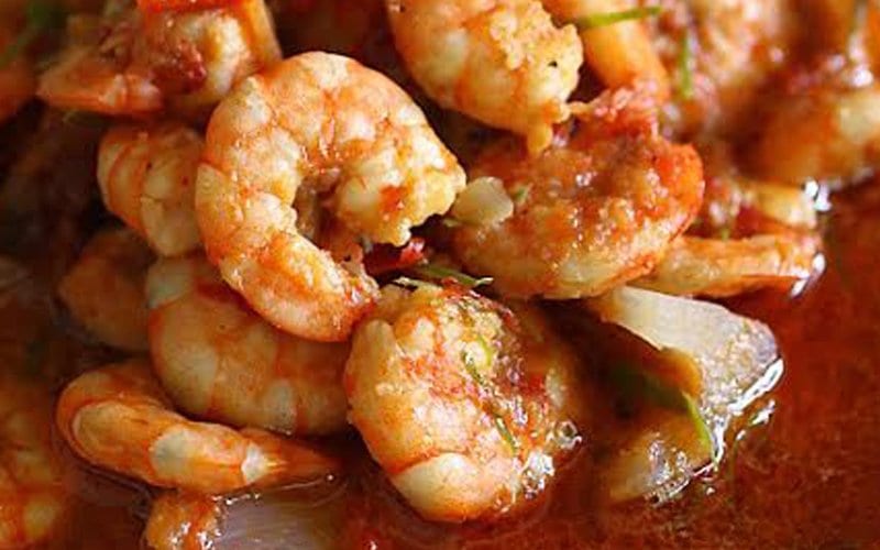 Mouth-watering Sambal Udang from the family kitchen