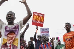 Anti-Keïta protesters gather in Bamako.