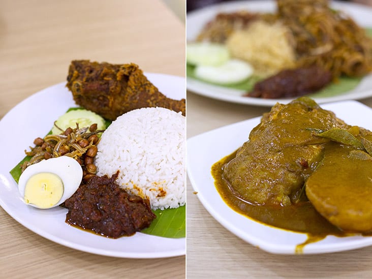 Be it fried or curried, chicken pairs perfectly with 'nasi lemak'.