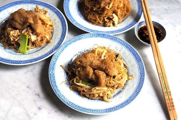 The fish meat fried 'bee hoon' is exceptional especially when eaten at the restaurant as you get light, crispy fish and fragrant noodles with a smoky flavour