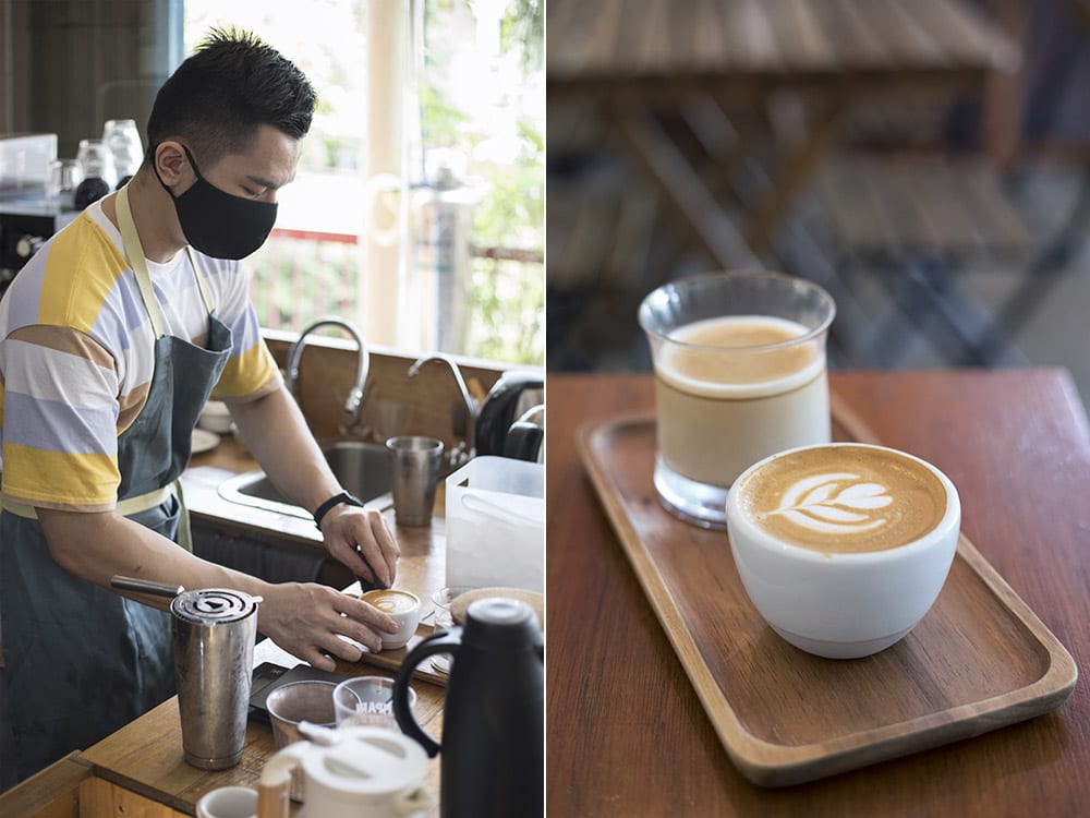 Barista Michael Woon mans the coffee counter; ask him to recommend the right cuppa for you.