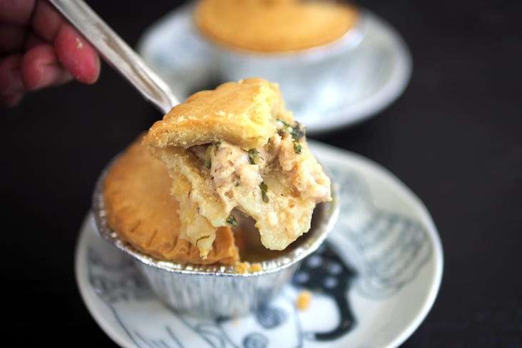 For a more comforting taste, the chicken and mushroom pie will hit the spot