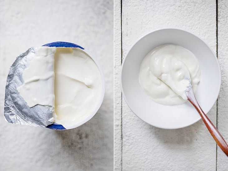 Greek yoghurt offers more protein than normal yoghurt as it has been strained.