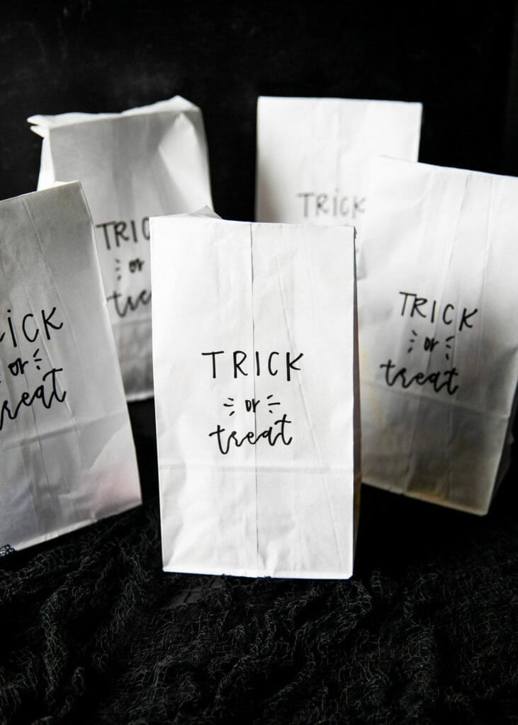 trick or treat white bags