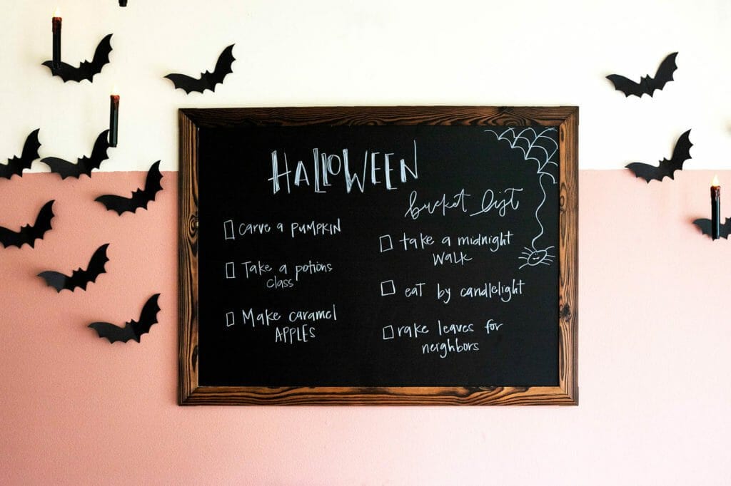 halloween on chalkboard