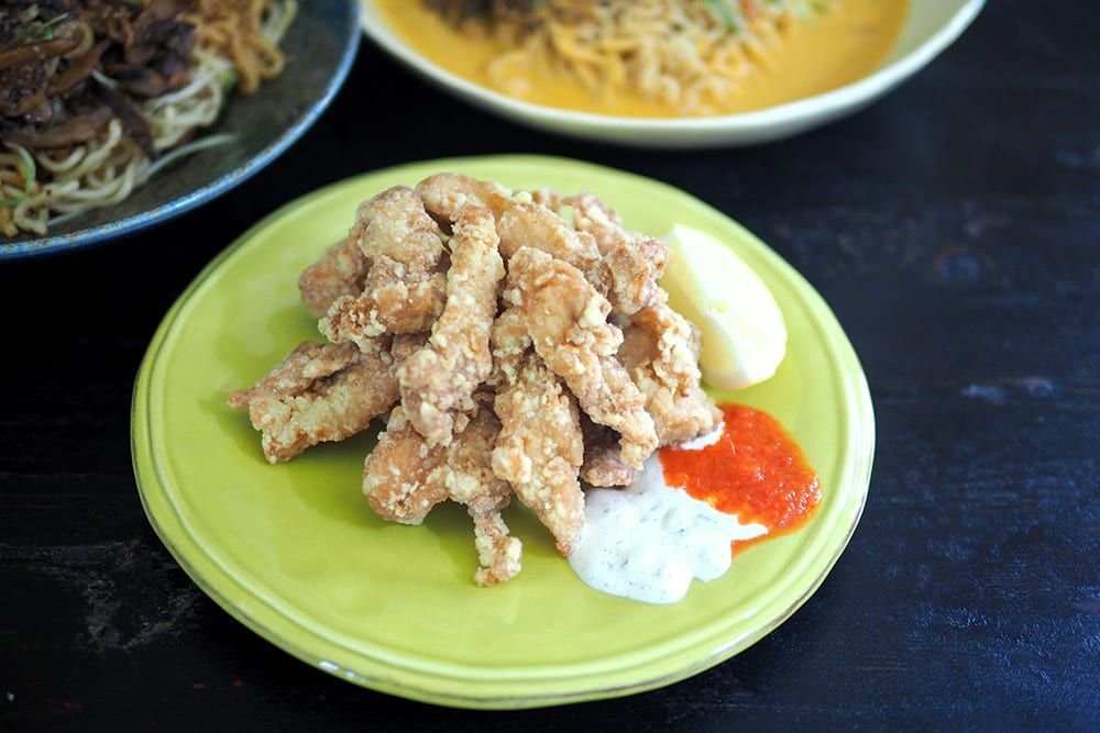 For some crispy chicken action, try the BOS 'tori karaage' with their own made sauces.