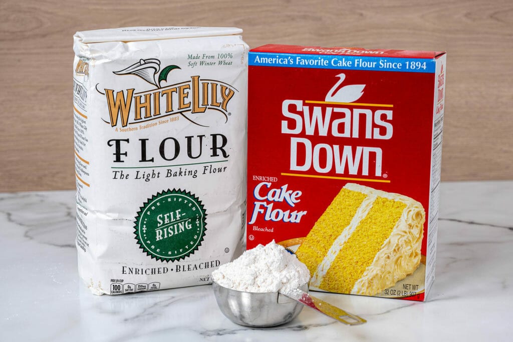 White lily flour and swans down flour