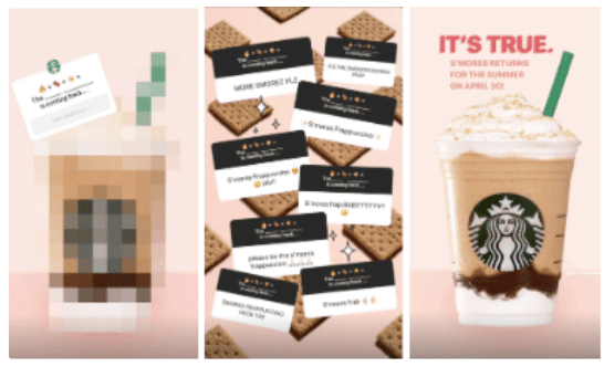 Starbucks instagram story intersactive
