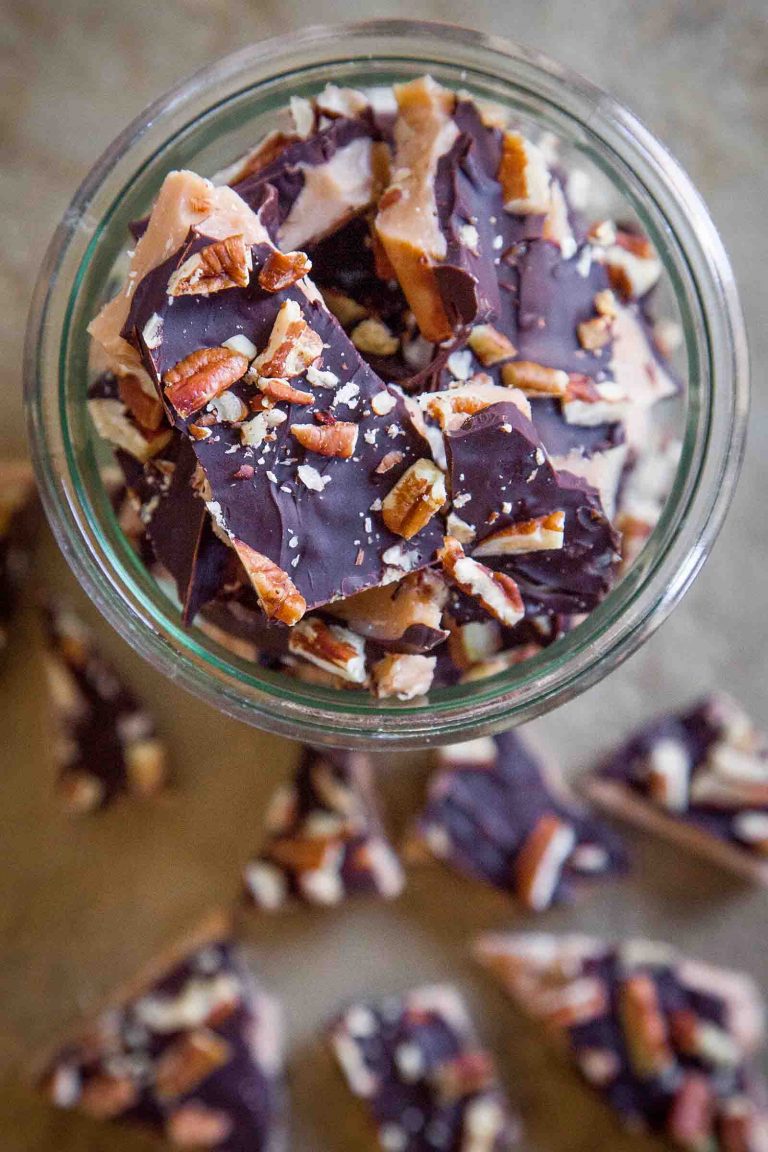 Classic English Toffee {w/Chocolate & Toasted Nuts}