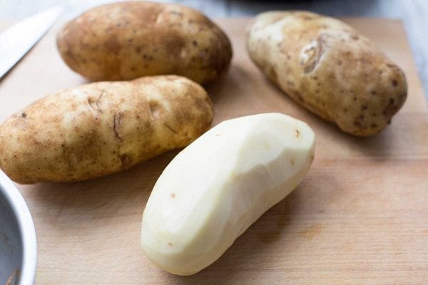 Peeled potatoes for instant pot mashed potatoes