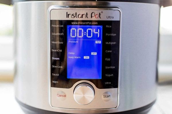 Set the instant pot for 4 minutes of cooking time exactly for perfect mashed potatoes
