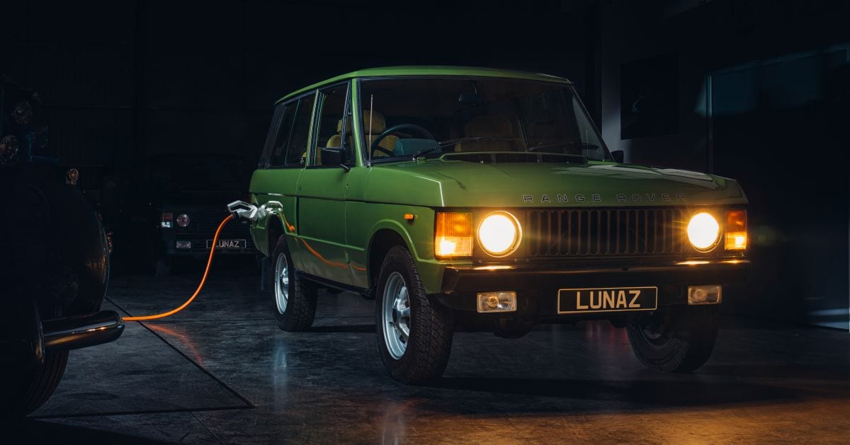 Lunaz begins production of electric classic Range Rovers - bespoke restomod with new tech, bar area!