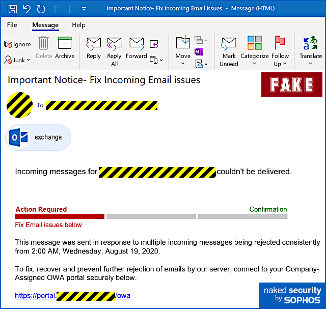 Outlook Mail Issues Phishing Dont Fall For This Scam Naked