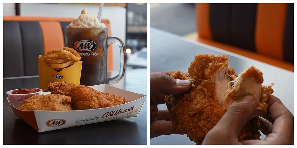 The A&W Aromatic Chicken is best to have with their famous Root Beer Float. — Picture by Arif Zikri