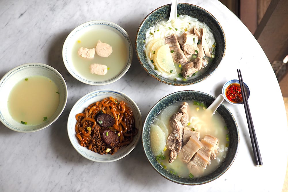 Start your day with a bowl of Emperor pork bone or 'sambo' noodles and 'sam kang chong' noodles from Sun Huat Kee. — Pictures by Lee Khang Yi