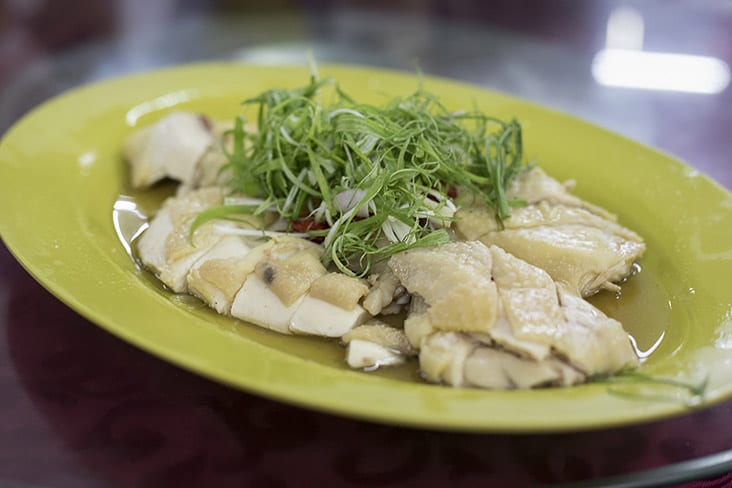 Free range 'kampung' chicken simply steamed with goji berries — Pictures by CK Lim