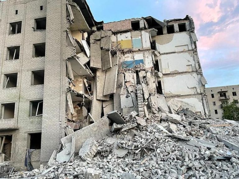 Death and devastation as Russian rockets hit Ukraine apartment block – local officials
